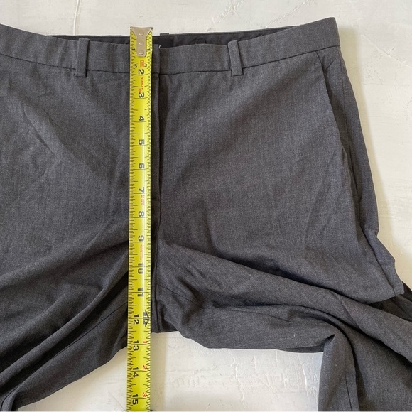 Theory Demetria Wool Blend Pants Nocturne Dark Grey Trousers Size 8 - Picture 7 of 10